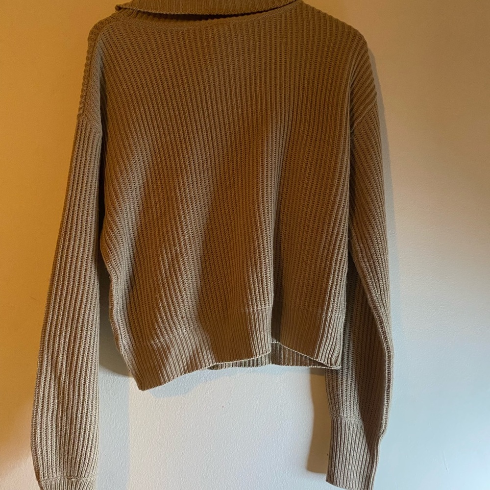 Streetwear Society Beige Cowl Neck Sweater